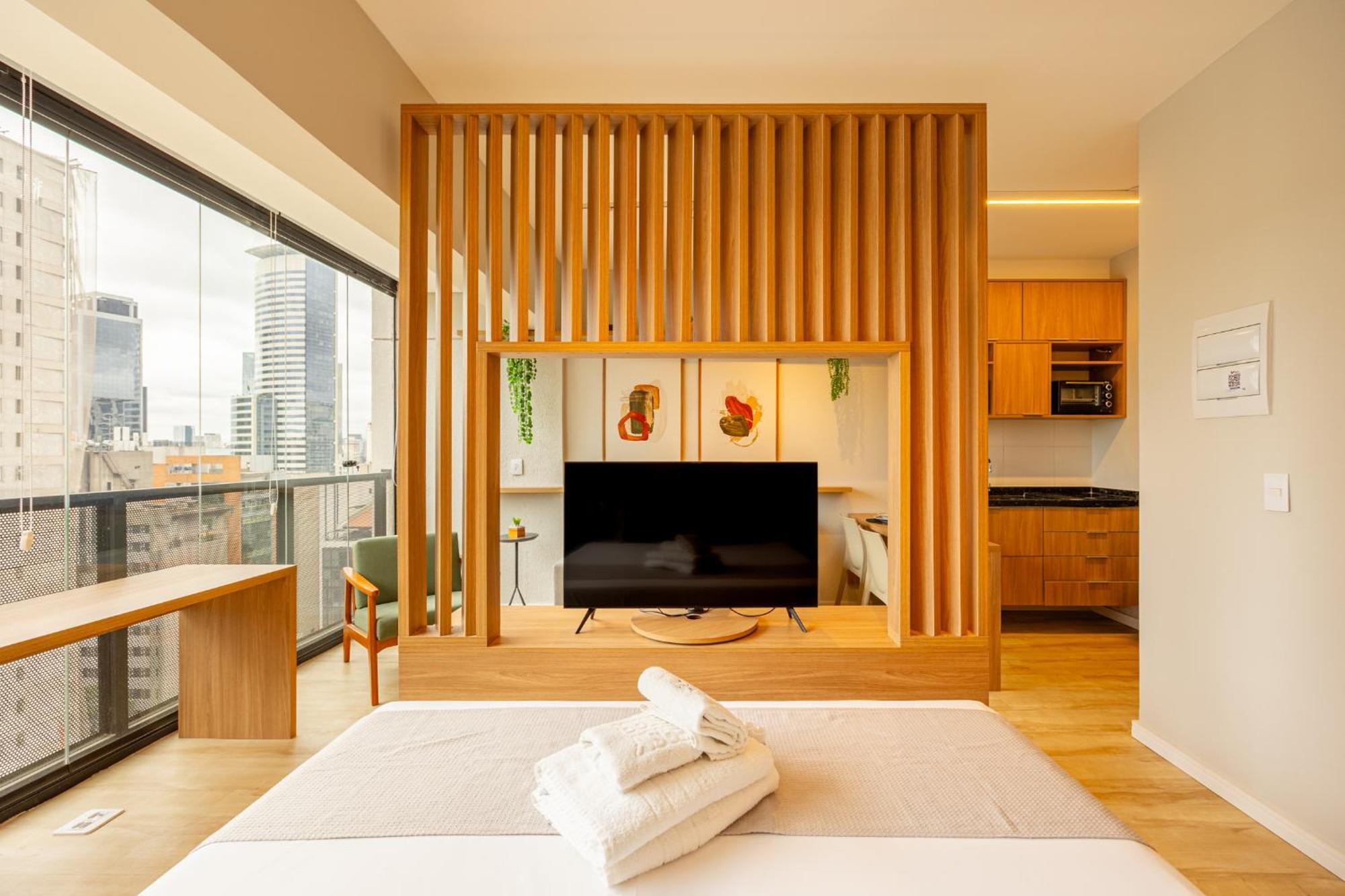 Apartamento Easy Star - Belissimo No Coracao Da Olimpia - Kc01i *